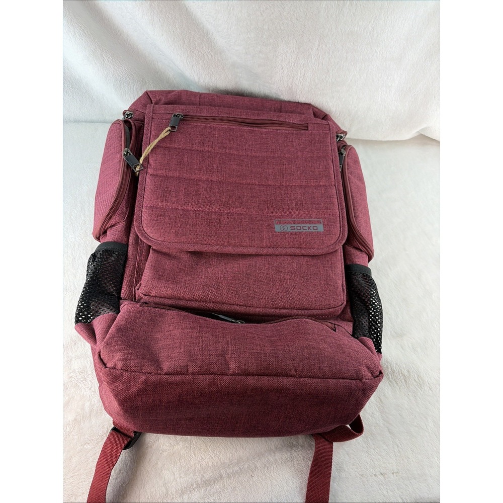 SOCKO Multi-Pocket Travel Laptop Backpack 17.3" Rucksack Water Resistant EUC